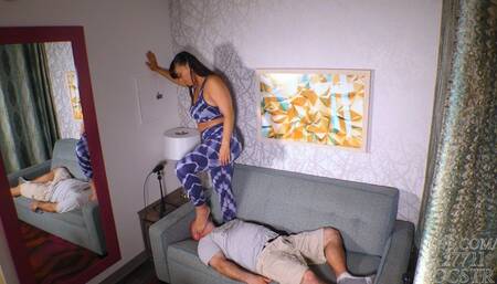 Megan Jones Slave Trampled and Crushed on the Couch 4K