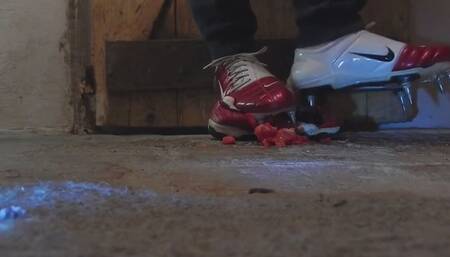 Nike Total 90 with special cleats crush peppers and puma sneaks