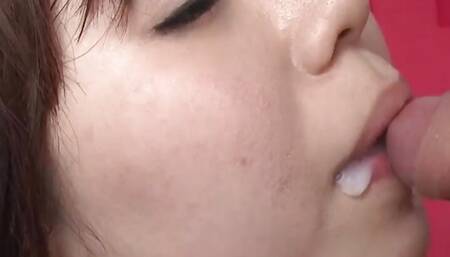 Sultry Japanese model, Miyu Kaburagi, delivers a handsome fellatio and bares her nude forms in a insatiable threesome.