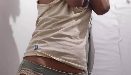 Tight Tanya playing with her Big Ass Bush