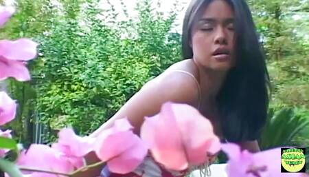 Beautiful Asian Porn Star Gets Interviewed and Rammed in High Heels and a Bikini