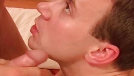 Sexy babe and hot dudes enjoying hardcore bisexual threesome