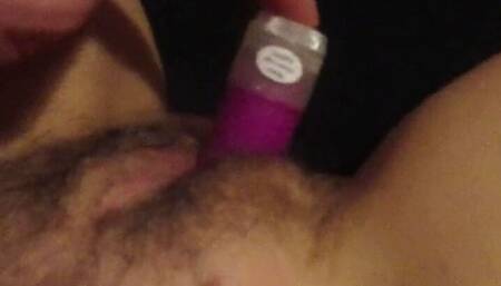 vibrator inserted into the pussy