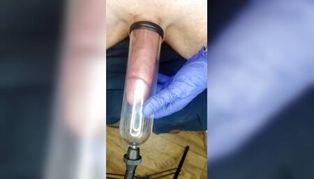 Pumping a penis part 1