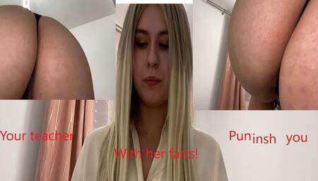 Nipsandstrips Teacher Punish Naughty Student with Her Farts