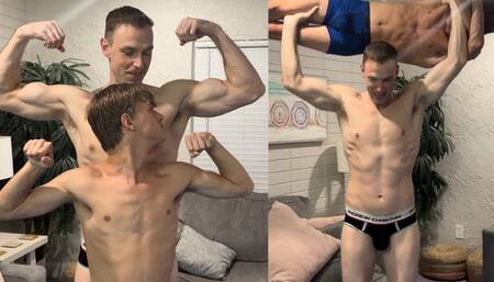 Twink Gets Overhead Pressed 10x in a Row: Alrik and Frank Fun Size MM LC