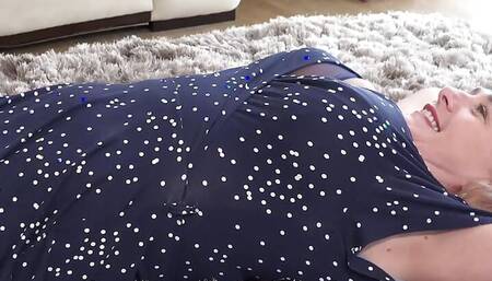 Auntjudys - Busty Mature BBW MILF Camilla Creampie Masturbates in Pantyhose