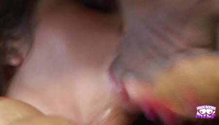 Brunette Temptress Is Convinced to Have Hot Fingering and Cowgirl Sex