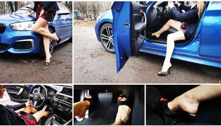 EXCLUSIVE PREMIERE: Emily revs extremely hard powerful BMW M140i in luxury mules