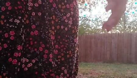my sexy ass peeing in my pretty dress and heels