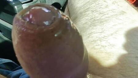 The thrill of cruising a big dick in her mouth in public in a car, a gopnik gets hot cum in her mouth!