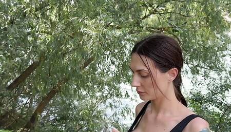 Risky Outdoor Sex with Busty Beauty Ju