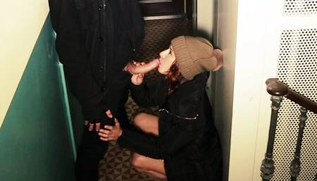 When I met my neighbor at the stairs...