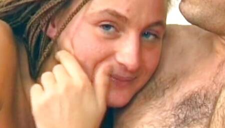 Perfect brunette German slut enjoys hard fuck on the bed