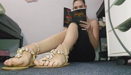 You can't take your eyes off of my feet and I notice it I decide we should have some fun