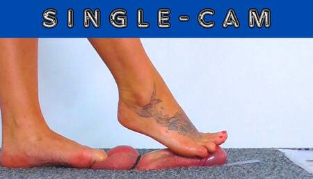 Gag And Cum Under My Dirty Bare Feet - Bug Cam - AmbersCBT - 70BC