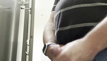 Public Restroom Jerkoff Session