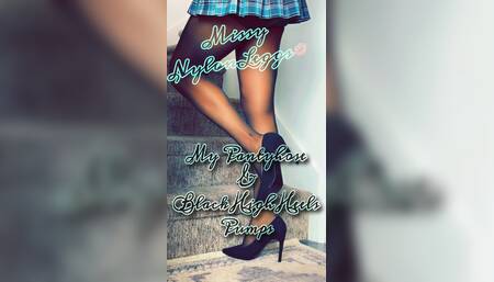 MissyNylonLeggs -  Pantyhose Staircase Tease pt.3