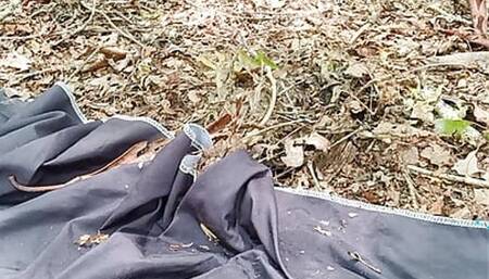 Woodsey Slut Getting so Hot and Washes That Twat