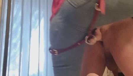 Pegging my maid Julia tied to the bed (Subtitled)