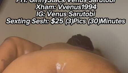 Ebony BBW Oiled Up Riding BBC Creaming and Squirting