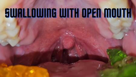 Swallowing with open mouth