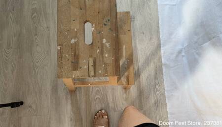 I call my slave to lick my sweaty stinky feet and toes in sandals after a long walk part 1