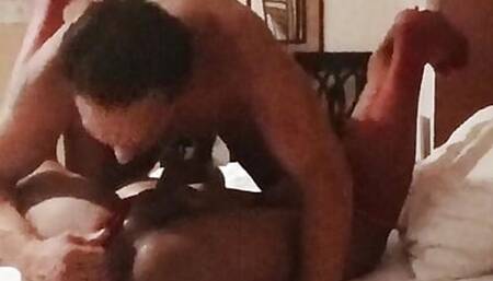 thai ladyboy asks again to have her cock sucked and her ass licked by this hot stranger