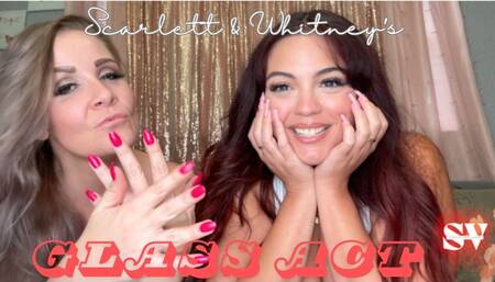 Nail Tap Seduction: Scarlett and Whitney's Glass Act (1080)