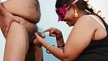 Tamil girlfriend blowjob to lover