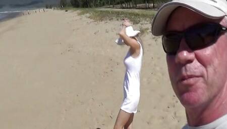 Blowjob on the beach