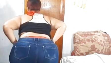 sexy big ass undresses and shows her big vagina and her pink anus.