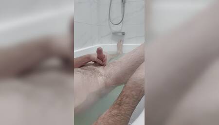 Thick cut cock cumming, shower wank, jerking