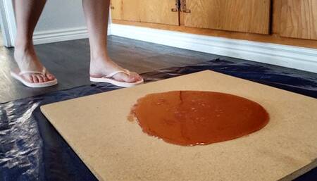 Karina's Pink Flip Flops Trapped in Unicorn Glue