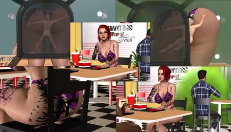 GIANTESS FARTING AND CRUSHING LITTLE SLAVES IN BURGER BAR ( SUELLEN ONLY VERSION )