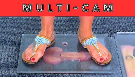 Crushed Under My Filthy Summer Sandals & PlexiGlass - Feet Cam - AmbersCBT - 71FC