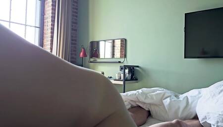 Fuck in the luxury hotel room with highway view