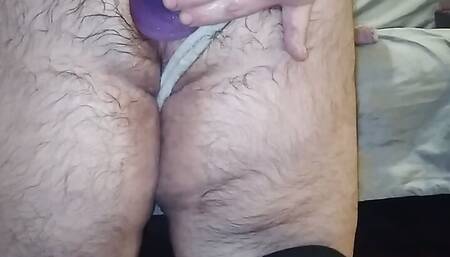 Fat ass sissy maid stuffing ass