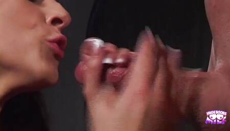 A Sexy Redhead in Lingerie, Stockings, and High Heels Gets Rammed in a Dark Room