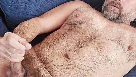Daddy takes a swim then relaxes and blows a huge load!