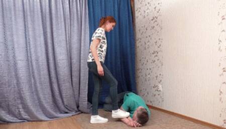 Active punishment for obedient guy by cute 18 yo ginger, vf1424x 1080p