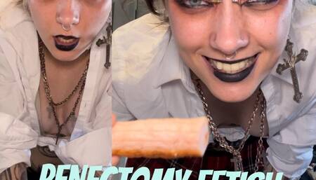 CRAZY EX GF in SCHOOLGIRL OUTFIT gives you a PENECTOMY for cheating on her and EATS IT