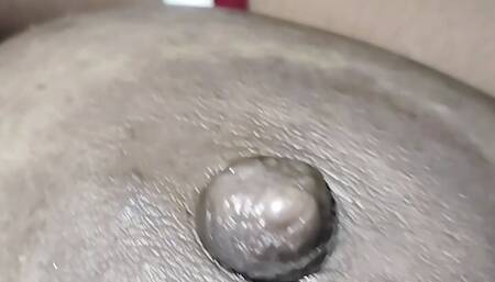 Husband sucking his desi wife's nipple