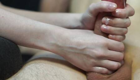 He came back from a run and I playing with his dick