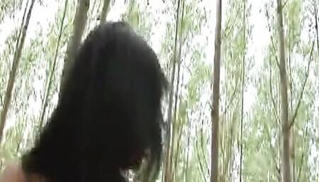 Beautiful German babe fucked in the woods