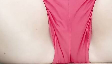 her shorts get between her lips