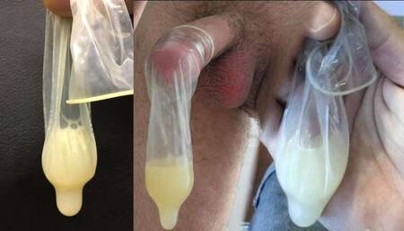 Thick Cumshot Inside Condom