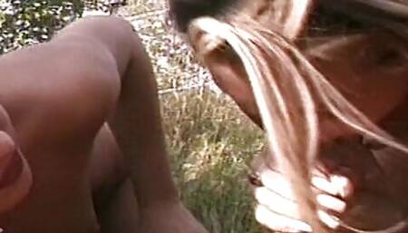 Stunning French dolls assfucked in outdoor threesome