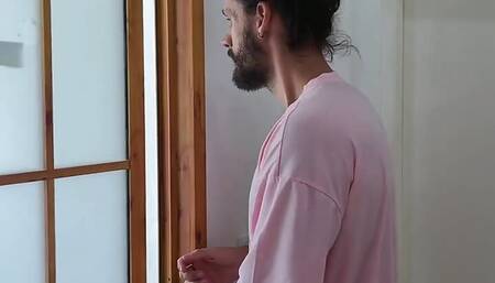 Veronika Cleaning House with Latex Gloves on Turns on Boyfriend