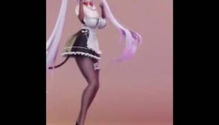 mmd r18 sexy miku maid cosplay every erotic body 3d hentai